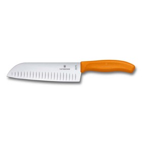 Нож сантоку VICTORINOX SwissClassic, рифлёное лезвие 17 см, оранжевый, в картонном блистере 456145
Нож сантоку VICTORINOX SwissClassic, рифлёное лезвие 17 см, оранжевый, в картонном блистере 456145