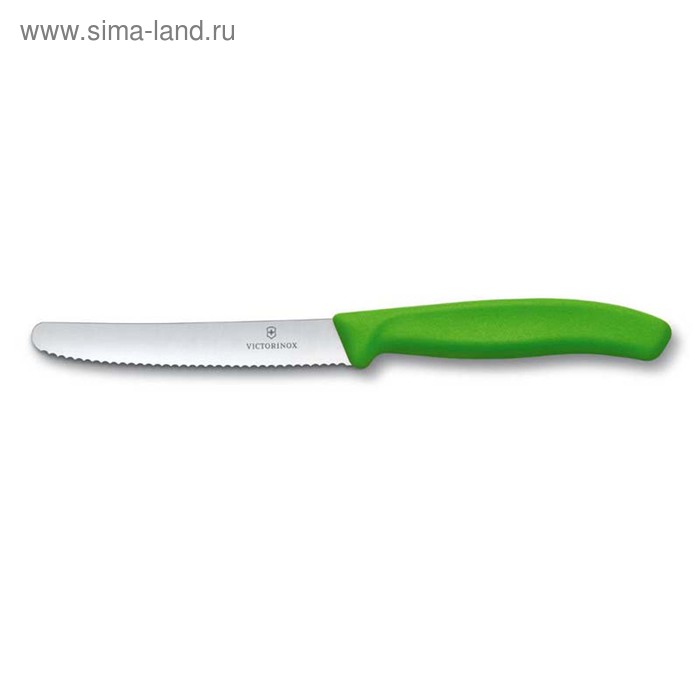 фото Нож столовый victorinox swissclassic, лезвие 11 см с серрейторной заточкой, зелёный