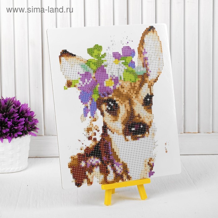 Алмазная вышивка с частичным заполнением «Олень c цветами», с подставкой
Алмазная вышивка с частичным заполнением «Олень c цветами», с подставкой