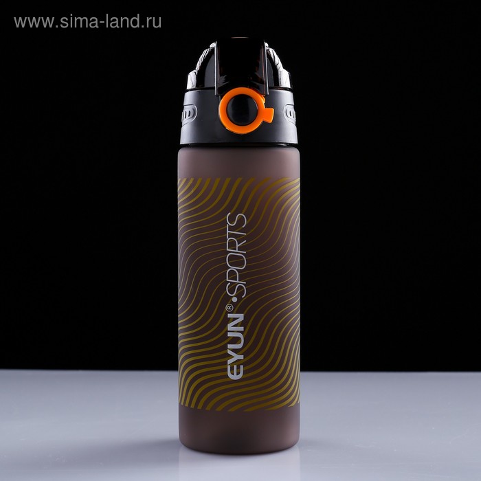 фото Бутылка для воды 600 мл, с круглым замком на крышке, 23.5х7 см, микс