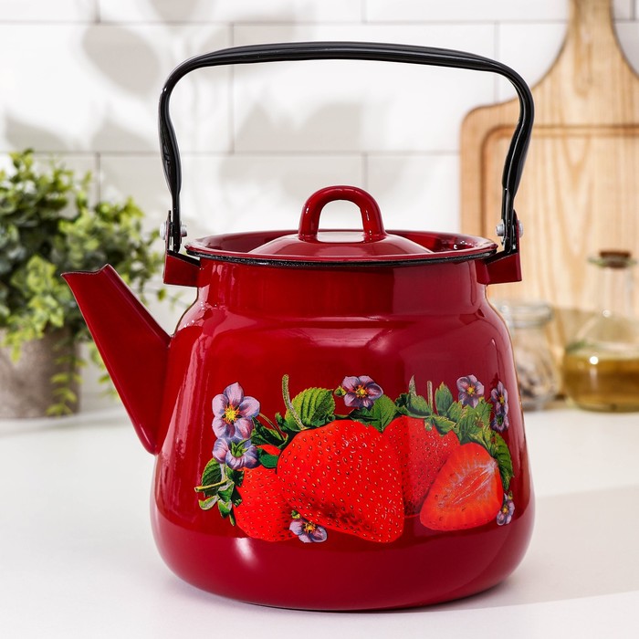 Чайник сферический «Клубника садовая», 3,5 л, цвет вишнёвый/чёрный
Чайник сферический «Клубника садовая», 3,5 л, цвет вишнёвый/чёрный