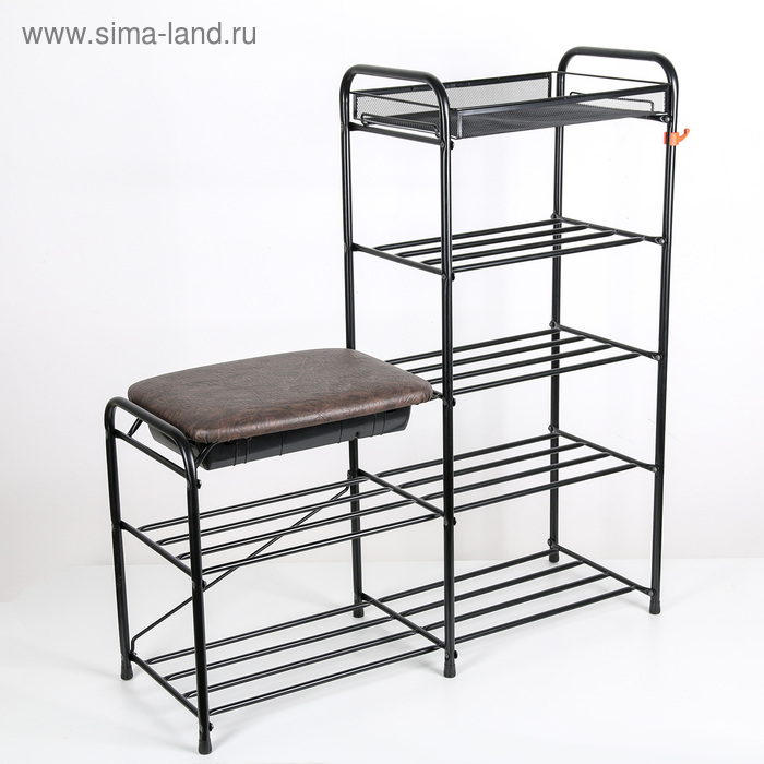 Подставка для обуви с сиденьем и ящиком, 5 ярусов, 88,4×29,8×94,5 см, цвет чёрный
Подставка для обуви с сиденьем и ящиком, 5 ярусов, 88,4×29,8×94,5 см, цвет чёрный