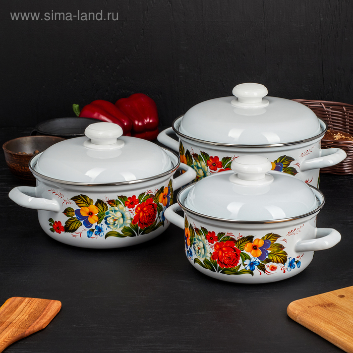 Набор кастрюль цилиндрических «Татьяна», 3 предмета: 1,5 л, 2 л, 3 л
Набор кастрюль цилиндрических «Татьяна», 3 предмета: 1,5 л, 2 л, 3 л