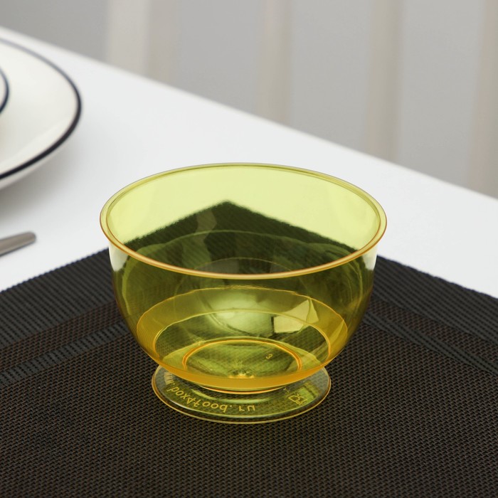 Креманка одноразовая «Кристалл», 200 мл, цвет жёлтый
Креманка одноразовая «Кристалл», 200 мл, цвет жёлтый