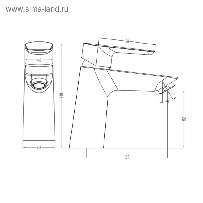 фото Смеситель для раковины iddis cloud closb00i01, однорычажный, белый, хром