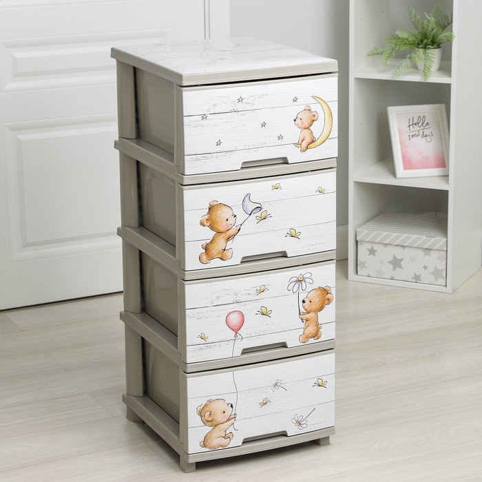 Комод детский 4-х секционный «Медведи», цвет бежевый
Комод детский 4-х секционный «Медведи», цвет бежевый