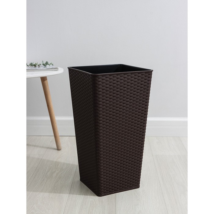 Кашпо со вставкой «Ротанг», 28 л (13 л), цвет тёмно-коричневый
Кашпо со вставкой «Ротанг», 28 л (13 л), цвет тёмно-коричневый