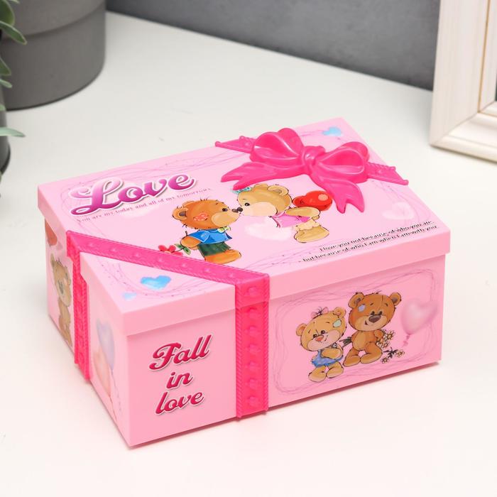 Шкатулка музыкальная механическая + фоторамка 6,5х7 см"Бант и медвежата" 7,5х15,5х11см
Шкатулка музыкальная механическая + фоторамка 6,5х7 см"Бант и медвежата" 7,5х15,5х11см