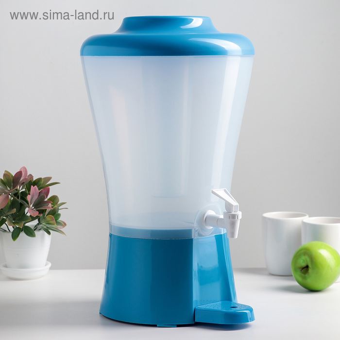 Диспенсер для напитков, 8 л, с колбой для льда, цвет голубой
Диспенсер для напитков, 8 л, с колбой для льда, цвет голубой