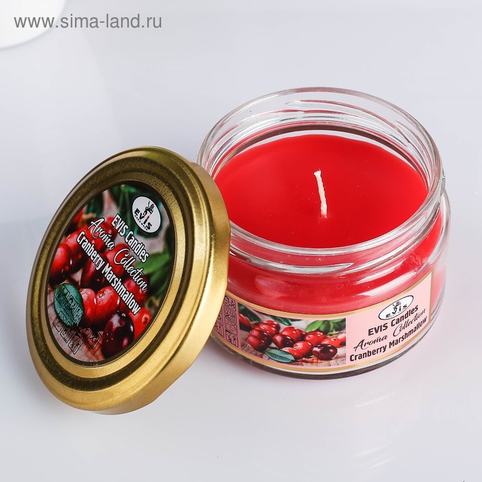 Свеча ароматическая в банке "CRANBERRY MARSHMALLOW", 8,5х6,5 см, 28 ч, 315 г
Свеча ароматическая в банке "CRANBERRY MARSHMALLOW", 8,5х6,5 см, 28 ч, 315 г