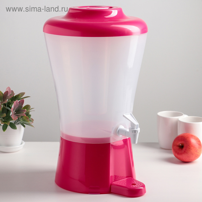 Диспенсер для напитков 8 л, с колбой для льда, цвет розовый
Диспенсер для напитков 8 л, с колбой для льда, цвет розовый