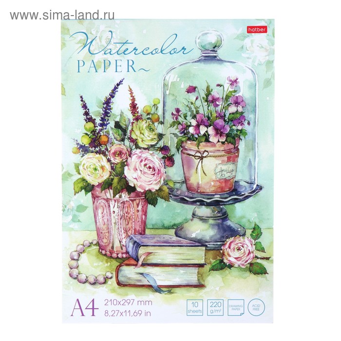 Альбом для акварели А4, 10 листов на клею «Акварельные букеты», жёсткая подложка, матовая ламинация, блок 200 г/м²
Альбом для акварели А4, 10 листов на клею «Акварельные букеты», жёсткая подложка, матовая ламинация, блок 200 г/м²