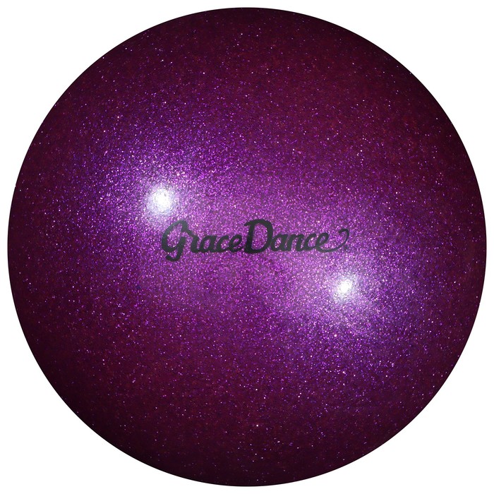 фото Мяч для художественной гимнастики, блеск, 18,5 см, 400 г, цвет сиреневый grace dance