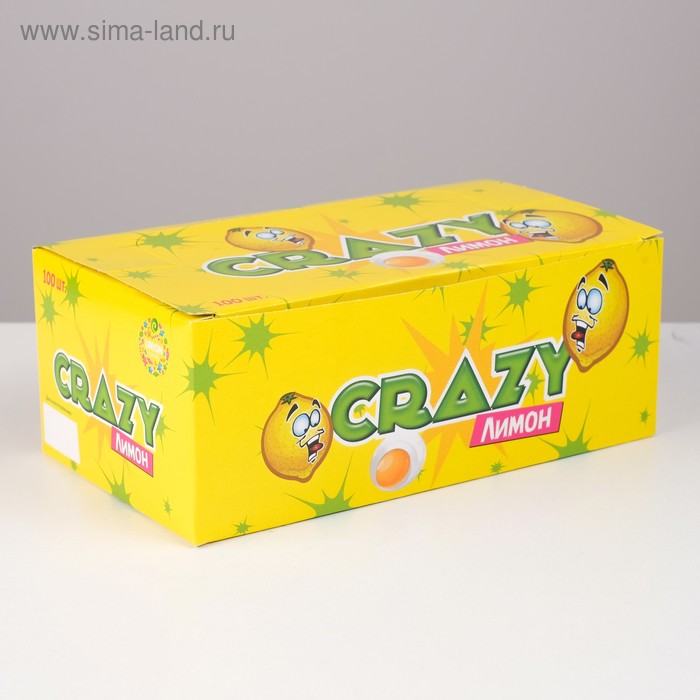 Жевательная резинка Crazy кислая со вкусом лимона, 4,2г.
Жевательная резинка Crazy кислая со вкусом лимона, 4,2г.