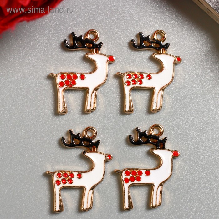 Декор для творчества металл, эмаль, стразы "Олень" 2х2,3 см 
Декор для творчества металл, эмаль, стразы "Олень" 2х2,3 см