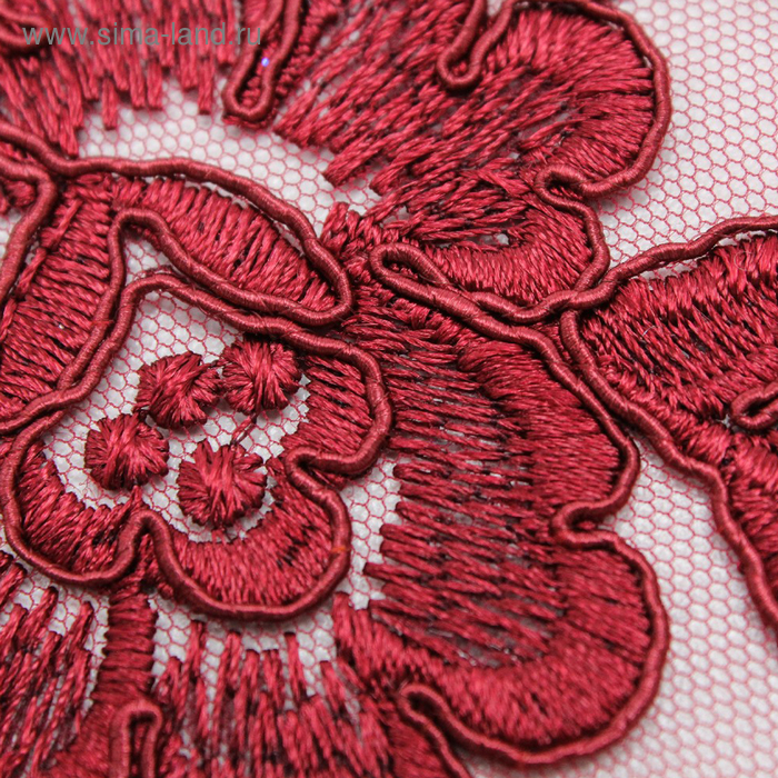 Кружевное полотно, сетка, ширина 133 см, цвет бордовый
Кружевное полотно, сетка, ширина 133 см, цвет бордовый