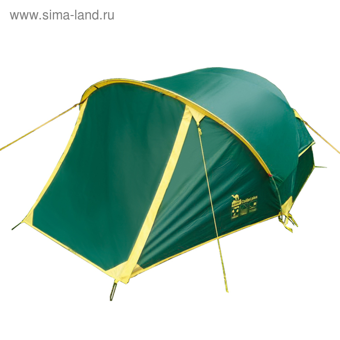 фото Туристическая палатка colibri+ 2 (v2), цвет зелёный tramp