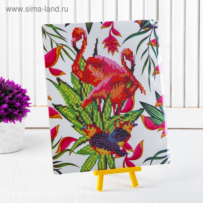 Алмазная вышивка с частичным заполнением «Пара фламинго с птичками», с подставкой, размер картины: 21 × 25 см
Алмазная вышивка с частичным заполнением «Пара фламинго с птичками», с подставкой, размер картины: 21 × 25 см