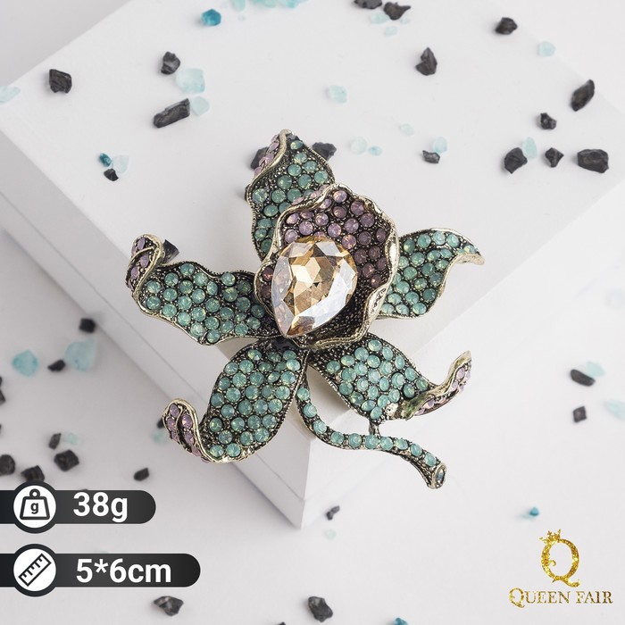 Брошь "Цветок лилии", цветная в чернёной бронзе
Брошь "Цветок лилии", цветная в чернёной бронзе