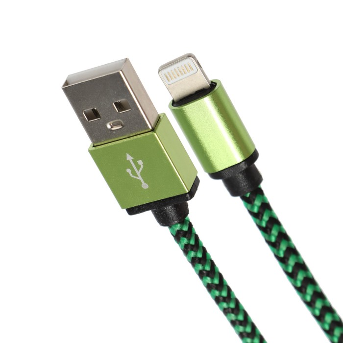 Кабель LuazON, Lightning - USB, 1 А, 1 м, оплётка нейлон, зелёный
Кабель LuazON, Lightning - USB, 1 А, 1 м, оплётка нейлон, зелёный