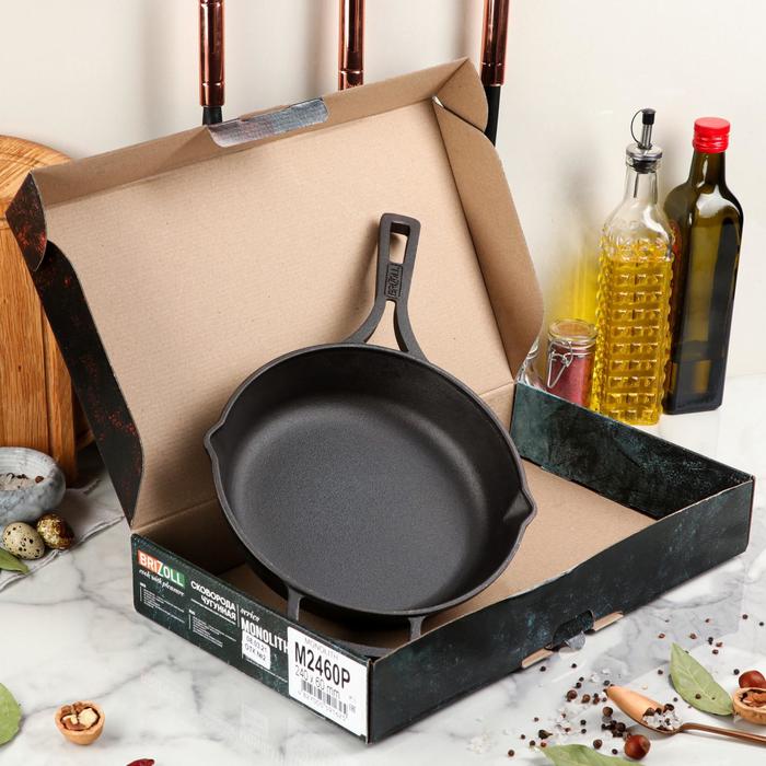 Сковорода чугунная "МОНОЛИТ", с литой ручкой, 240 х 60 мм, ТМ BRIZOLL
Сковорода чугунная "МОНОЛИТ", с литой ручкой, 240 х 60 мм, ТМ BRIZOLL