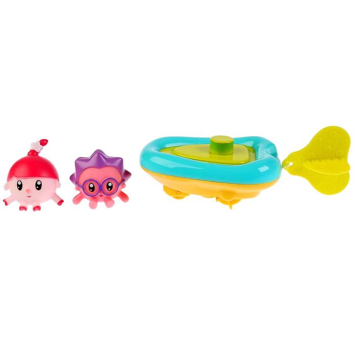фото Игрушка для купания «малышарики, лодка+ежик и нюшенька» 4,5 см капитошка