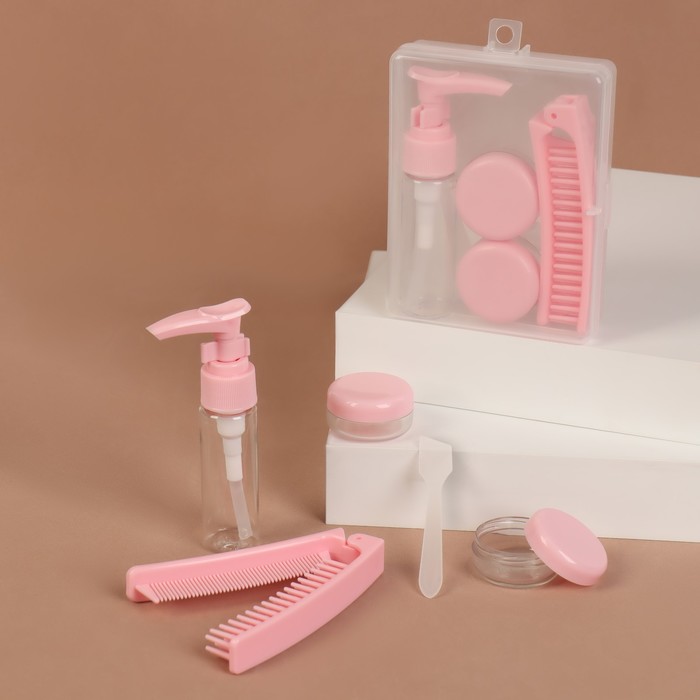 Набор для хранения в футляре, 5 предметов, цвет розовый
Набор для хранения в футляре, 5 предметов, цвет розовый