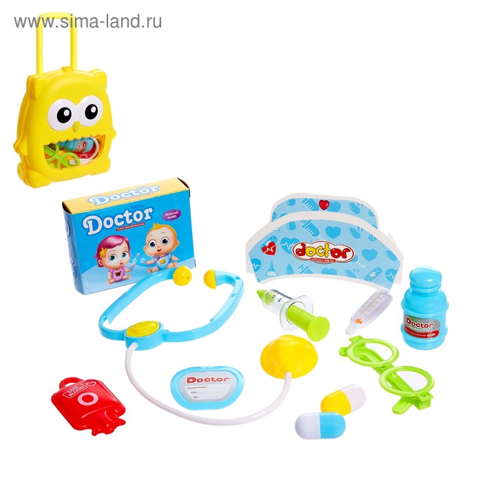 Игровой набор «Хватит болеть!», в чемодане, 10 предметов, МИКС
Игровой набор «Хватит болеть!», в чемодане, 10 предметов, МИКС
