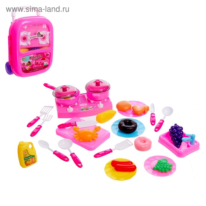 Набор посудки «Хозяюшка» с плитой, в чемодане, МИКС
Набор посудки «Хозяюшка» с плитой, в чемодане, МИКС