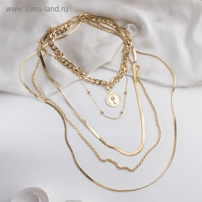 Кулон "Цепь" авангард, монета, 4 яруса, цвет золото, 35-70 см
Кулон "Цепь" авангард, монета, 4 яруса, цвет золото, 35-70 см