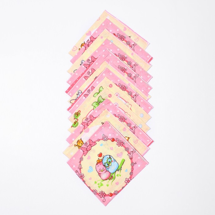 Набор платков носовых детских 18х18 см, 12шт, рис 21020 розовый микс, 100г/м хл100%
Набор платков носовых детских 18х18 см, 12шт, рис 21020 розовый микс, 100г/м хл100%