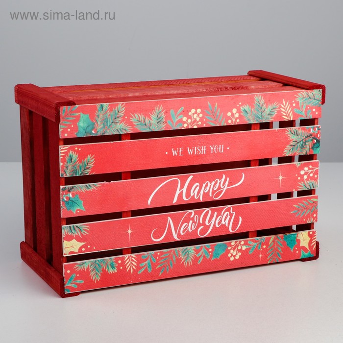 Коробка деревянная подарочная Happy New Year, 21 × 33 × 15 см
Коробка деревянная подарочная Happy New Year, 21 × 33 × 15 см