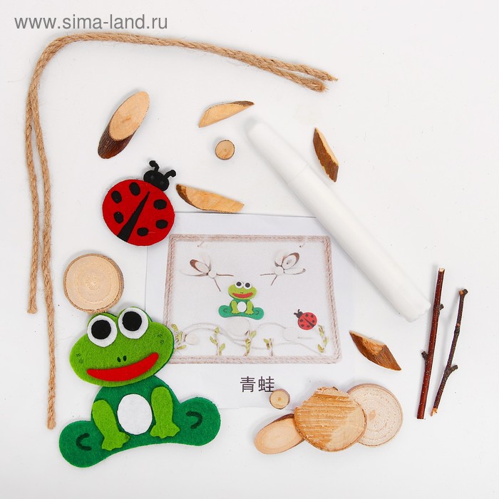 Набор для творчества эко декора «Лягушка и насекомые» клей 15 мл