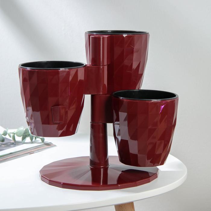 Кашпо многоярусное Ruby «Каскад», 3 шт, 1 л, цвет бордовый
Кашпо многоярусное Ruby «Каскад», 3 шт, 1 л, цвет бордовый