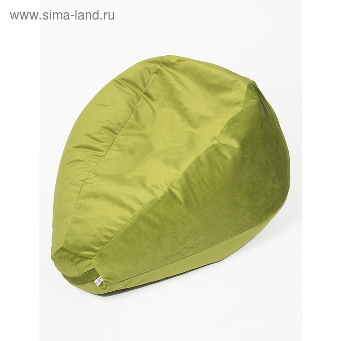 фото Кресло-мешок «груша» малая, диаметр 70 см, высота 90 см, цвет травяной, велюр wowpuff