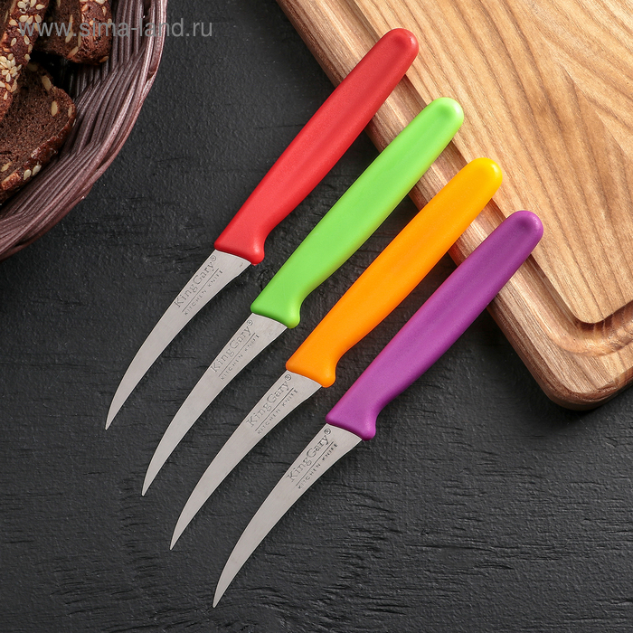 фото Нож для чистки овощей «эконом», лезвие 7,3 см, цвет микс