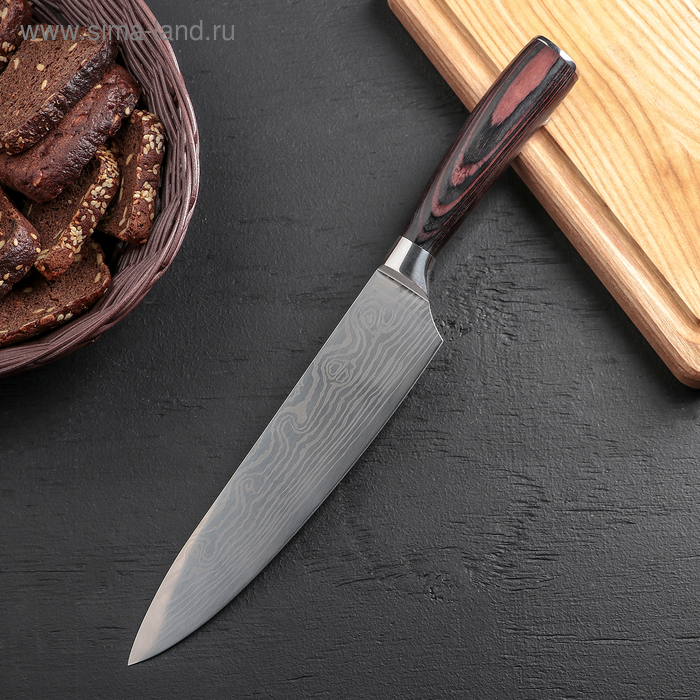 Нож кухонный «Изыск», лезвие 20,5 см, нержавеющая сталь 5Cr15MoV, рукоятка сосна
Нож кухонный «Изыск», лезвие 20,5 см, нержавеющая сталь 5Cr15MoV, рукоятка сосна