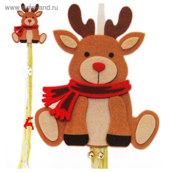 Набор для создания новогодней подвески «Олень в шарфике»
Набор для создания новогодней подвески «Олень в шарфике»
