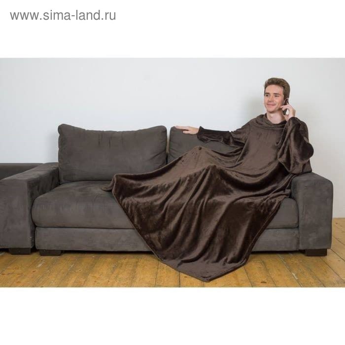 Плед с рукавами, цвет шоколад, 150х200 см, рукав — 27х52 см, аэрософт
Плед с рукавами, цвет шоколад, 150х200 см, рукав — 27х52 см, аэрософт