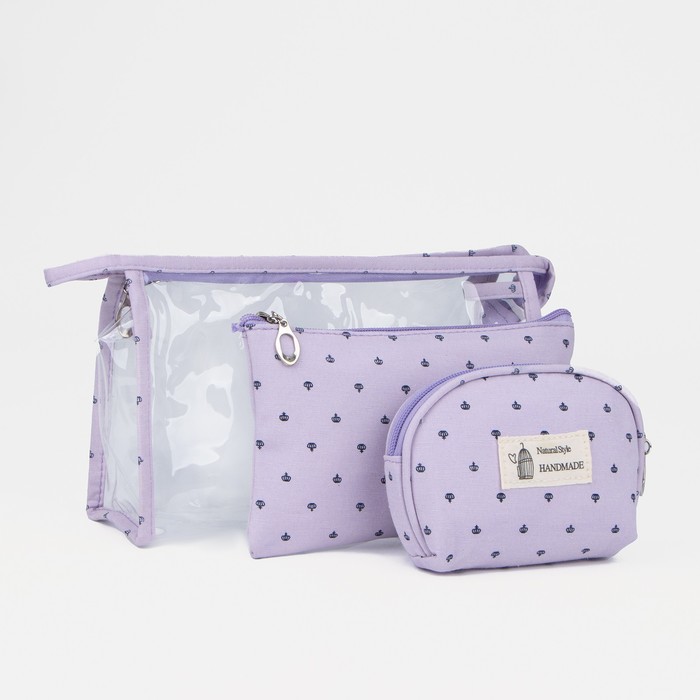 Набор косметичек 3 в 1 на молниях, цвет сиреневый
Набор косметичек 3 в 1 на молниях, цвет сиреневый