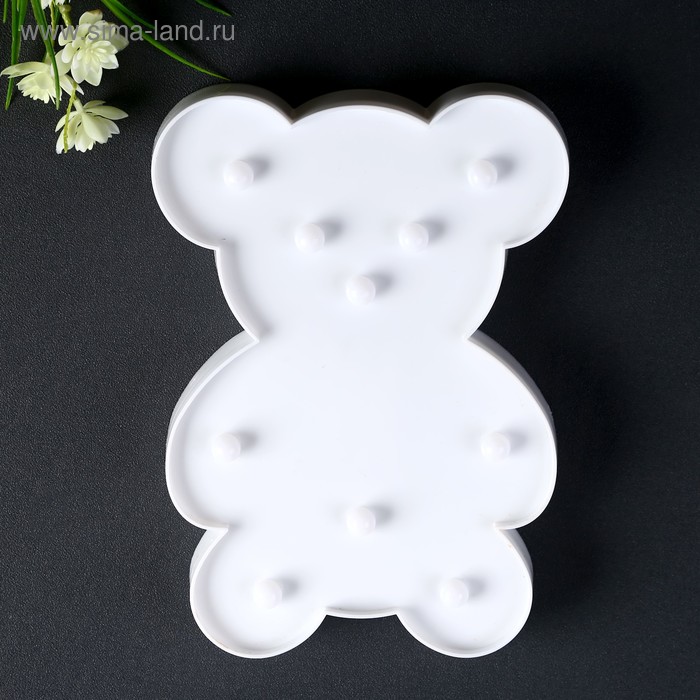 Ночник "Мишка" 10хLED батарейки 2хАА МИКС 18,5х3х26 см.
Ночник "Мишка" 10хLED батарейки 2хАА МИКС 18,5х3х26 см.