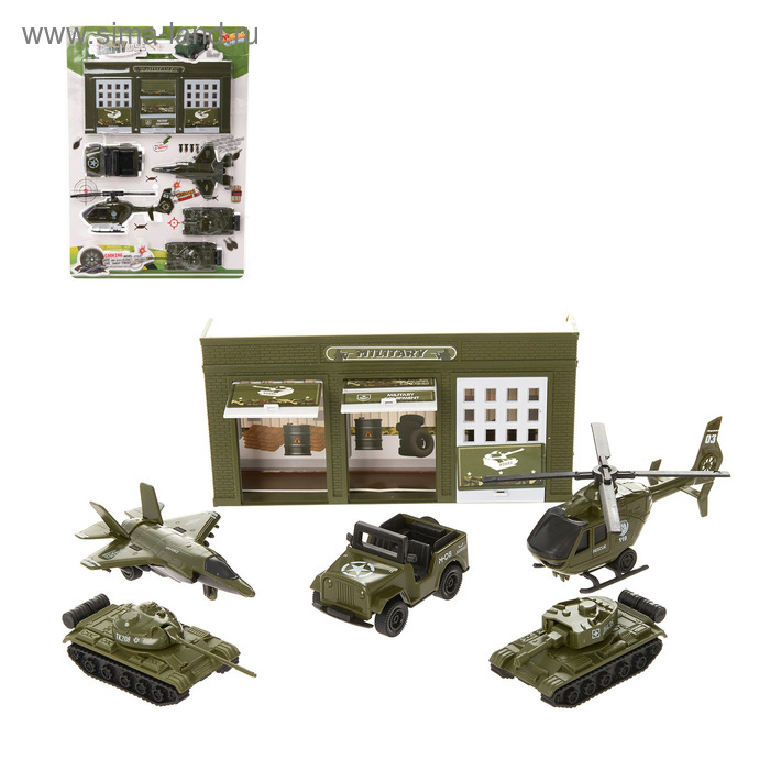 Набор военной техники «Армия» 5 элементов техники и гараж
Набор военной техники «Армия» 5 элементов техники и гараж