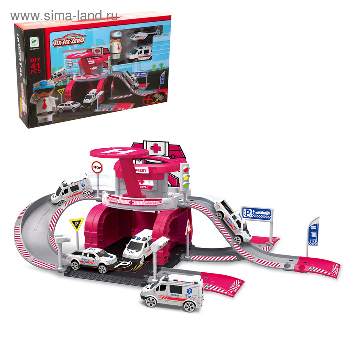 Парковка «Скорая помощь», с 1 металлической машиной и вертолётом
Парковка «Скорая помощь», с 1 металлической машиной и вертолётом