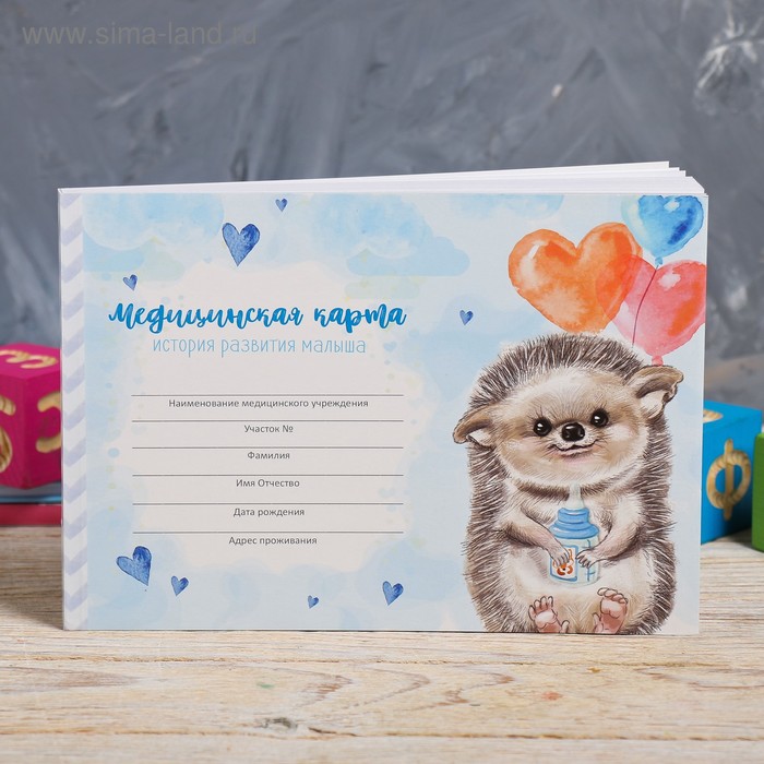 Медицинская карта в мягкой обложке "Голубой ёжик", 80 листов
Медицинская карта в мягкой обложке "Голубой ёжик", 80 листов