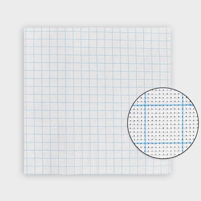 Канва для вышивания, в клетку, №11, 50 × 50 см, цвет белый
Канва для вышивания, в клетку, №11, 50 × 50 см, цвет белый