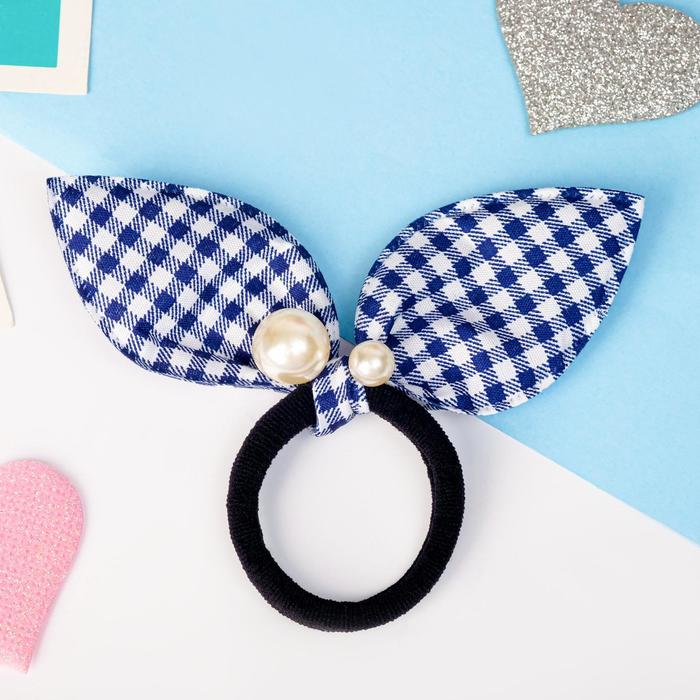 Резинка для волос "Ушки с бусинками" клеточка, 7 см, синий
Резинка для волос "Ушки с бусинками" клеточка, 7 см, синий