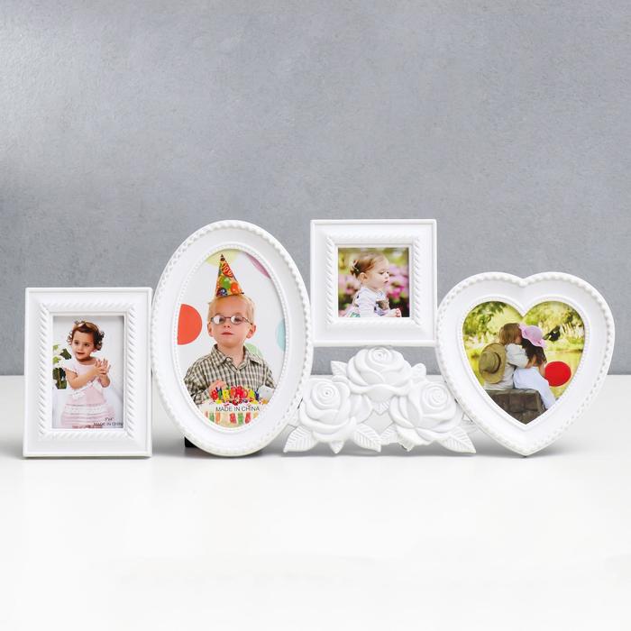 Фоторамка на 4 фото "Белые розы" 41x16 см (6x6, 8x5, 10x9, 10x15 см)
Фоторамка на 4 фото "Белые розы" 41x16 см (6x6, 8x5, 10x9, 10x15 см)