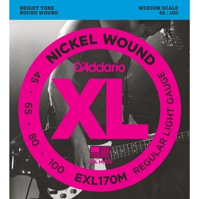 Струны для бас-гитары D'Addario EXL170M Nickel Wound , Light, 45-100, Medium Scale
Струны для бас-гитары D'Addario EXL170M Nickel Wound , Light, 45-100, Medium Scale