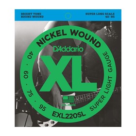 Струны для бас-гитары D'Addario EXL220SL Nickel Wound , Super Light, 40-95, Super Long Scale 45764
Струны для бас-гитары D'Addario EXL220SL Nickel Wound , Super Light, 40-95, Super Long Scale 45764