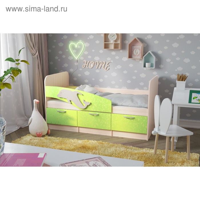 Кровать Дельфин-5 1.9, 1932х850х850, Дуб молочный/Ламарти лайм
Кровать Дельфин-5 1.9, 1932х850х850, Дуб молочный/Ламарти лайм